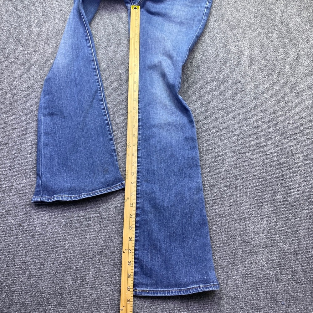 Levis 726 High Rise Flare Jeans Womens 26 Blue Denim Bell Bottom Western Retro - Picture 3 of 12